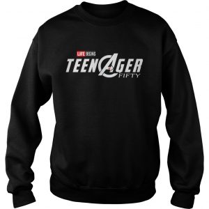 Marvel Avengers Endgame Life Begins Teen Ager fifty Avengers Sweatshirt