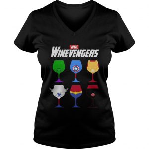 Marvel Avengers wine Winevergers Ladies Vneck
