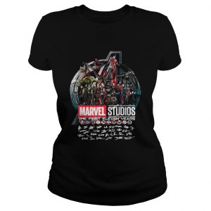 Marvel studios the first eleven years all characters signature Avengers Ladies Tee