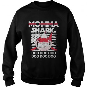 Momma shark nurse American flag Sweatshirt
