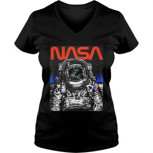 NASA Astronaut Moon Ladies Vneck