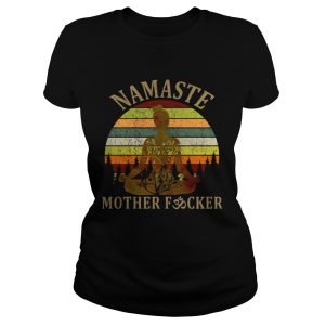 Namaste mother fucker vintage sunset Ladies Tee