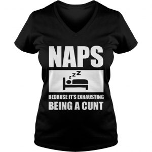 Naps because its exhausting being a cunt Ladies Vneck