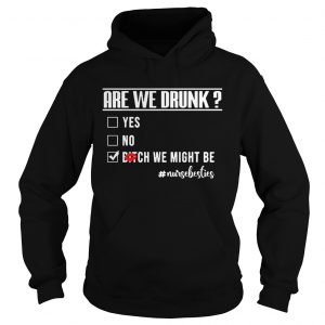 Nurselife Are We Drunk Bitch We Might Be Funny Nurse Hoodie