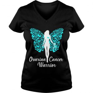 Ovarian Cancer Warrior Ladies Vneck