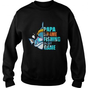 Papa Is My Name Fishing Is My Game Sweatshirt