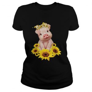 Pig Sunflower Ladies Tee