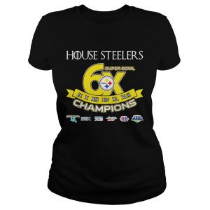 Pittsburgh Steelers House Steelers Super Bowl 6X Game of Thrones Ladies Tee