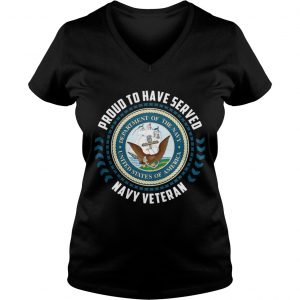 Proud to have served navy veteran Ladies Vneck