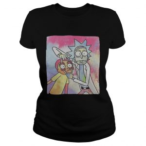 Rick And Morty Eyes Wide Open Unisex adult Ladies Tee