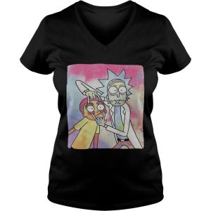 Rick And Morty Eyes Wide Open Unisex adult Ladies Vneck