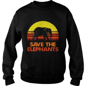 Save the elephants vintage sunset Sweatshirt