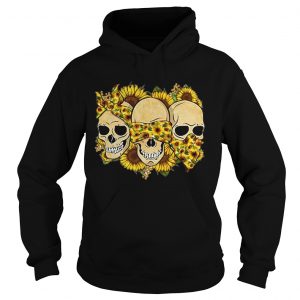 Skulls sunflower floral flowers Hoodie