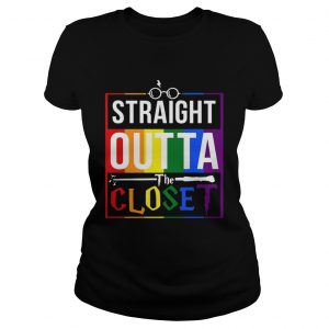 Straight Outta The Closet Pride LGBT Ladies Tee