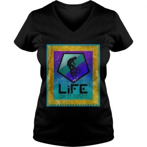 Stunt Cyclist on Life live it outside Ladies Vneck