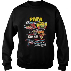 Superhero Daddy Marvel Comic Characters Sweatshirt