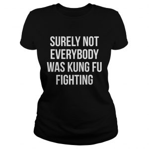 Surely not everybody was kung fu fighting Ladies Tee