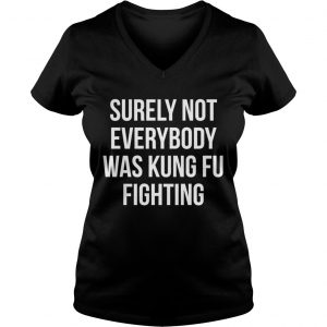 Surely not everybody was kung fu fighting Ladies Vneck