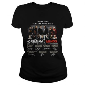 Thank you for the memories Criminal Minds 20052019 signature Ladies Tee