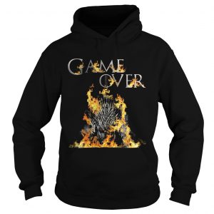 The Iron Throne burnt game over Game of Thrones Hoodie