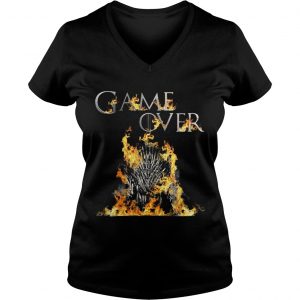 The Iron Throne burnt game over Game of Thrones Ladies Vneck