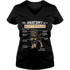 The anatomy of a Rottweiler clever mind soulful eyes snack detector Ladies Vneck