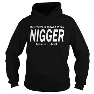 This sticker is allowed to say nigger because its black Hoodie