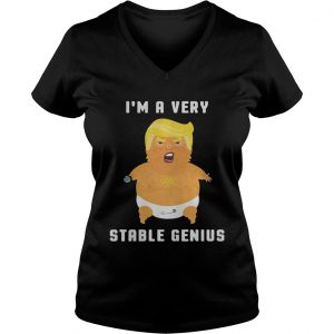 Trump Im a very stable genius Ladies Vneck