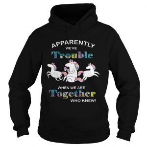 Unicorn Apparently were trouble when we are together who knew Hoodie