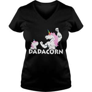 Unicorn Dadacorn Ladies Vneck