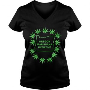 Weed Oregon Marijuana Initiative Ladies Vneck