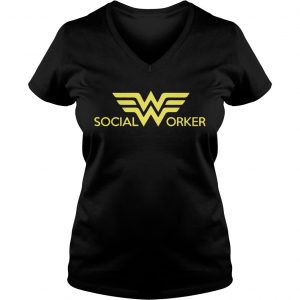 Wonder woman social worker Ladies Vneck