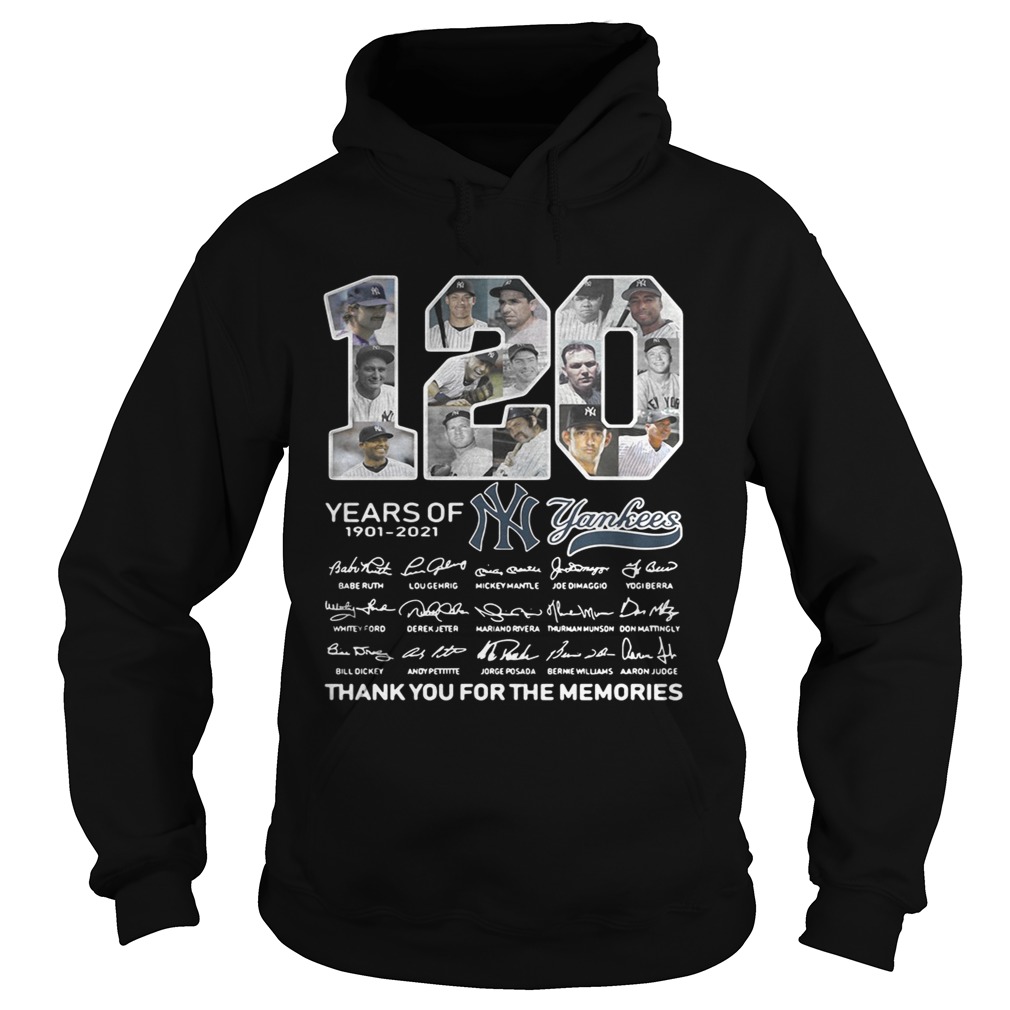 120 years of New York Yankees signature thank you for the Hoodie