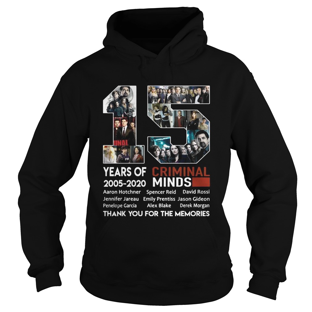 15 years of Criminal Minds 20052020 thank you for the memories Hoodie