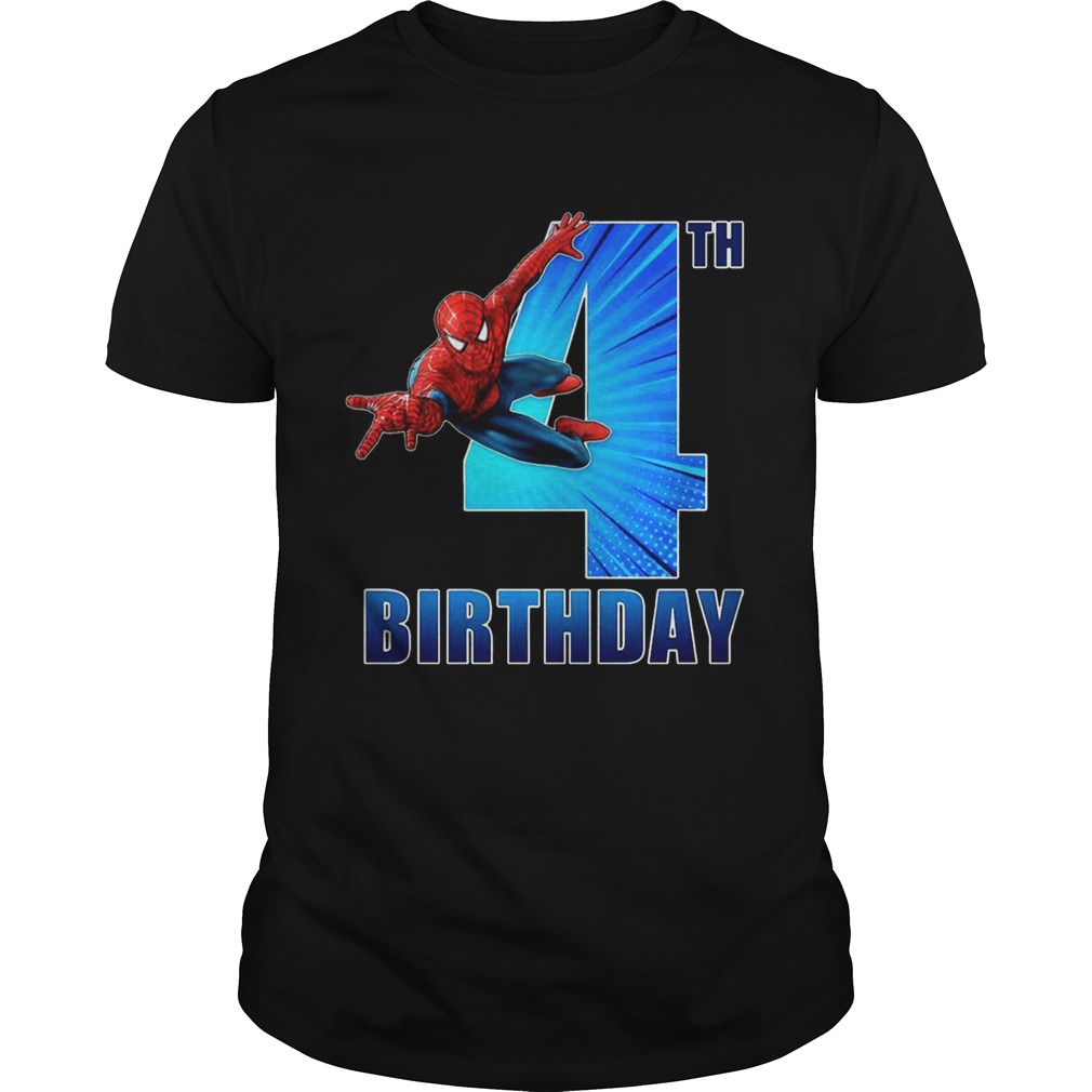 Spiderman Swinging 4th Funny Birthday Youth T-shirt