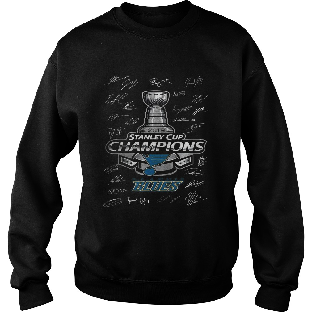 2019 Stanley cup Champions St Louis Blues signatures Sweatshirt