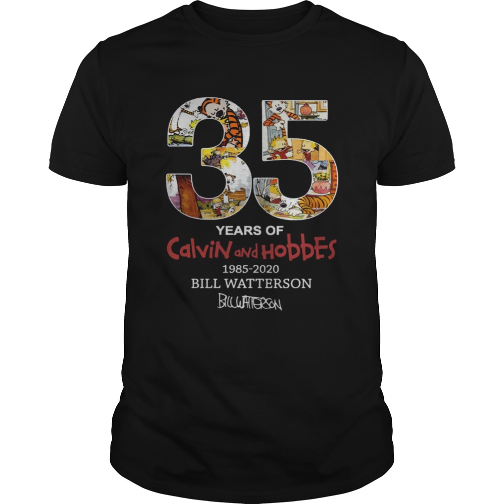 35 years of Calvin and Hobbes 1985 2020 shirt