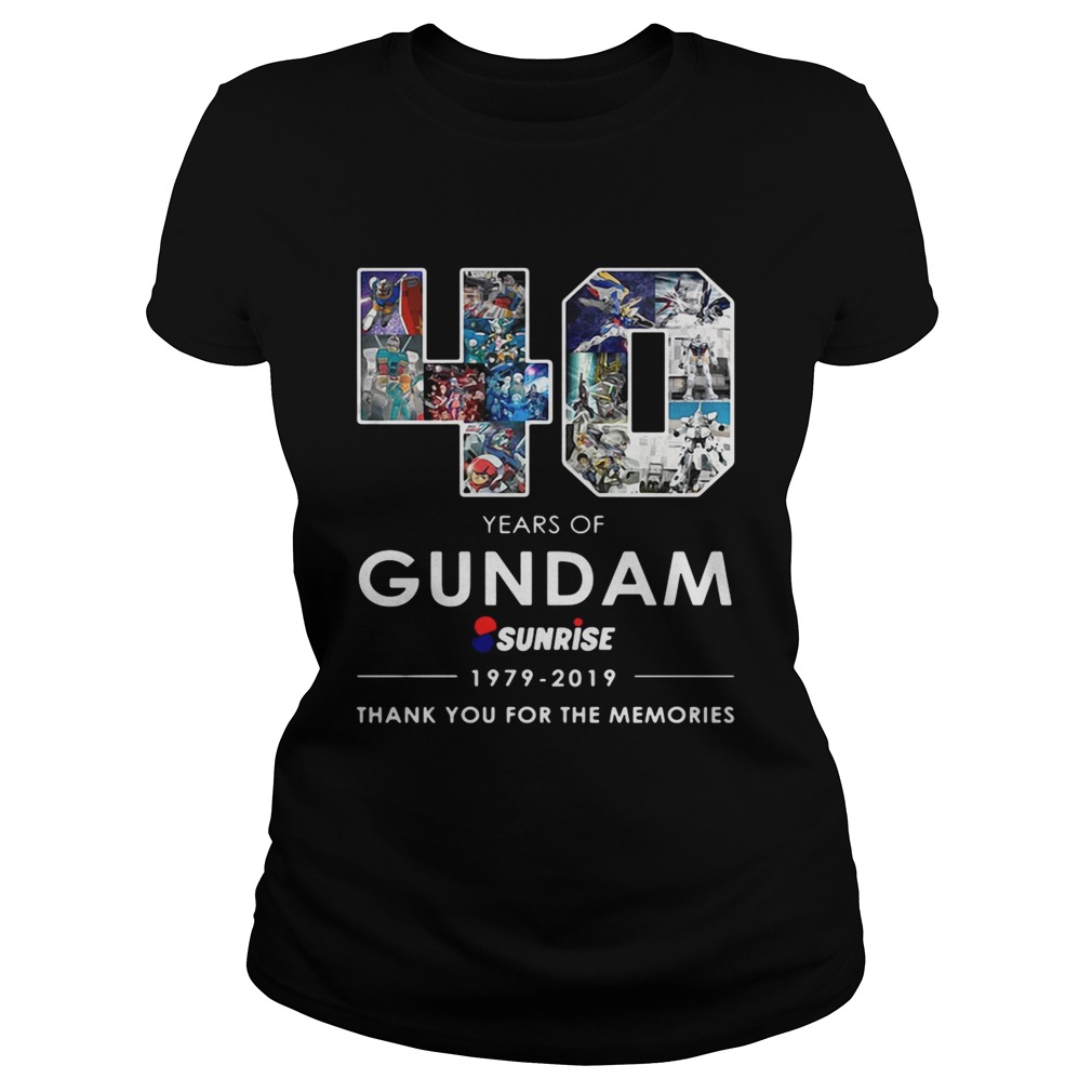40 years of Gundam sunrise 19792019 thank you for the memories Classic Ladies