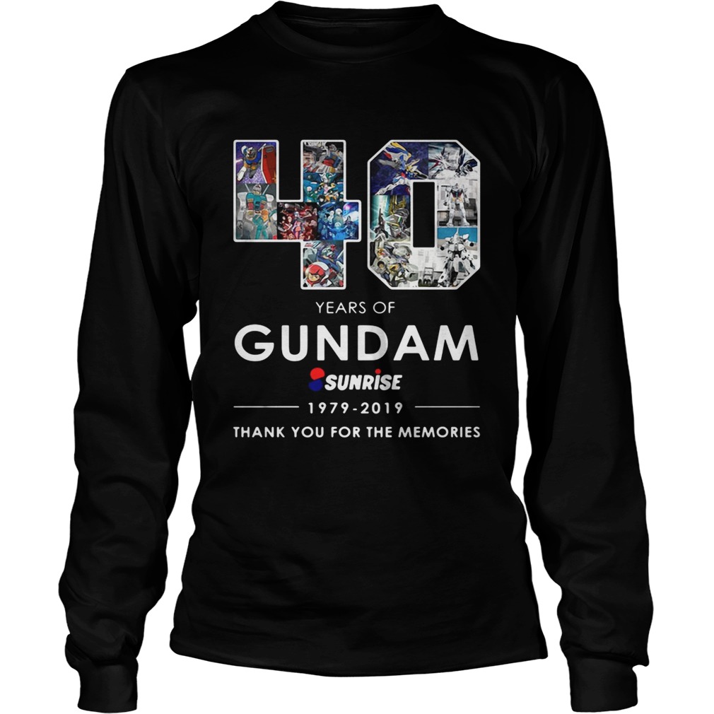 40 years of Gundam sunrise 19792019 thank you for the memories LongSleeve