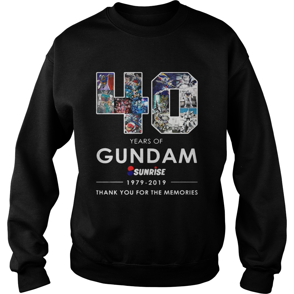 40 years of Gundam sunrise 19792019 thank you for the memories Sweatshirt