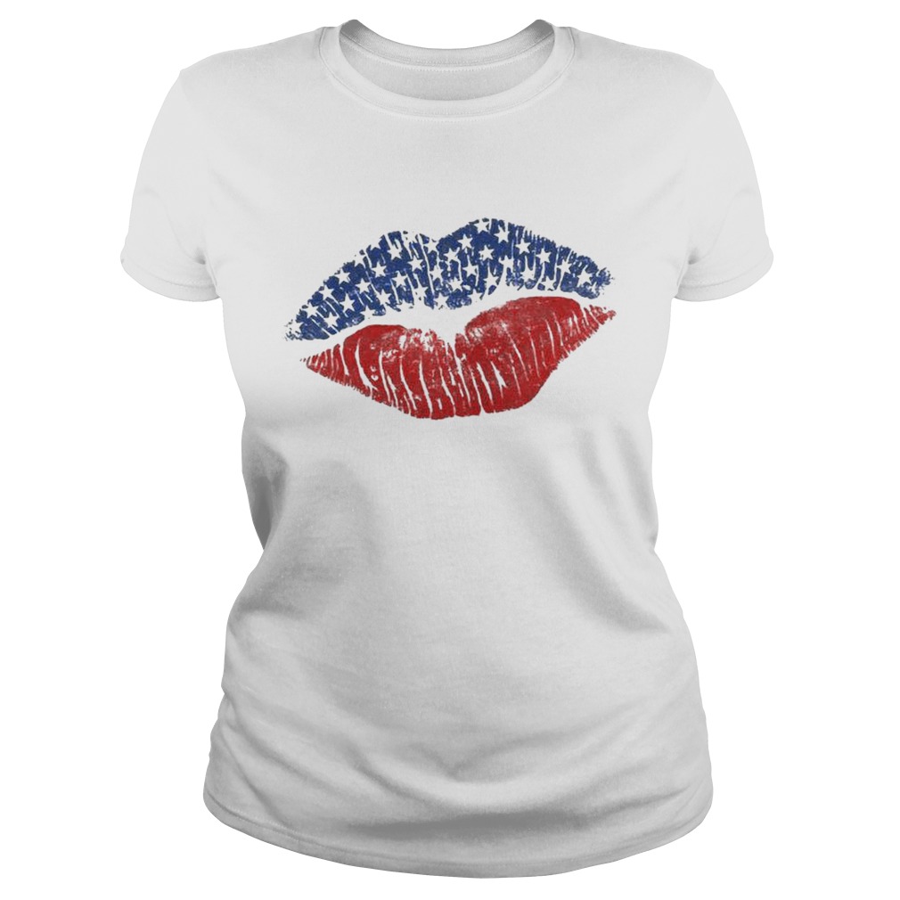 4th July Sexy Lips TShirt Classic Ladies