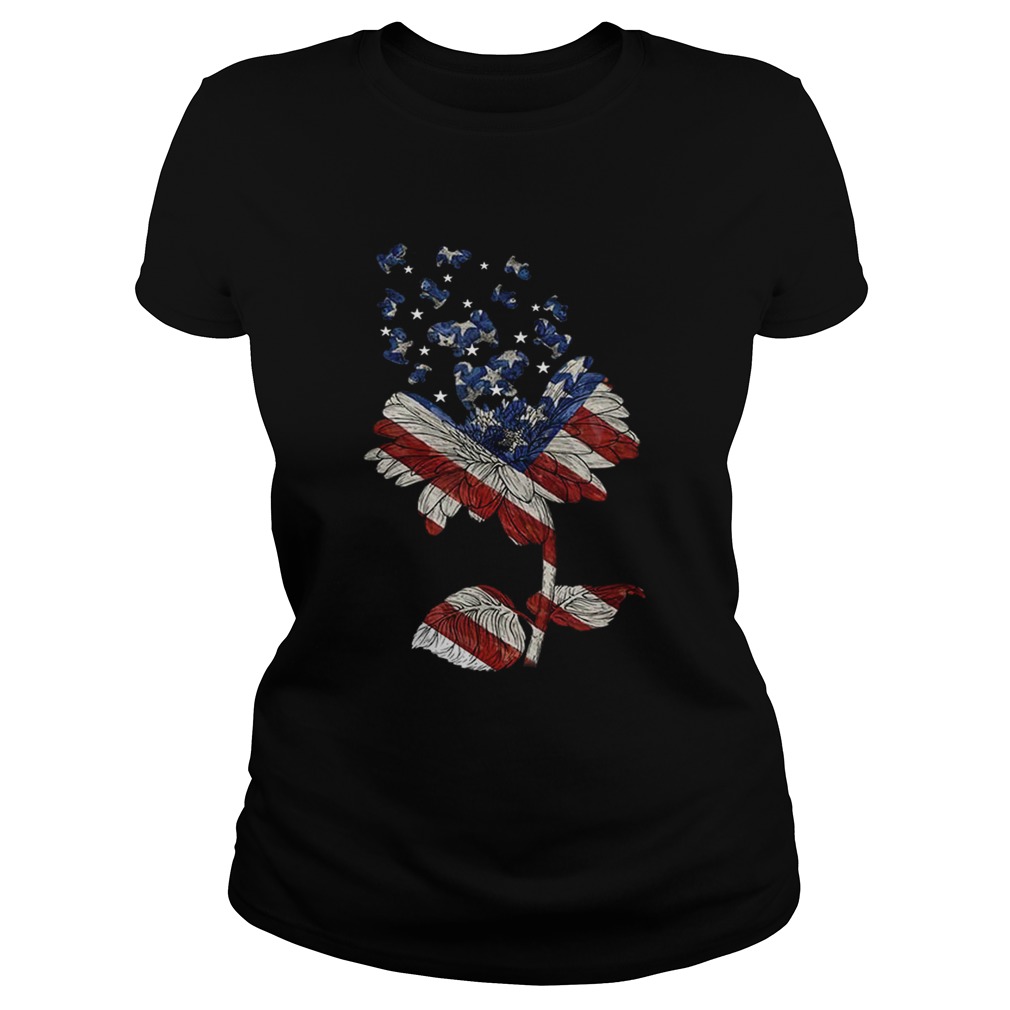 4th Of July Independence Day Flower Shih Tzu Dog Classic Ladies