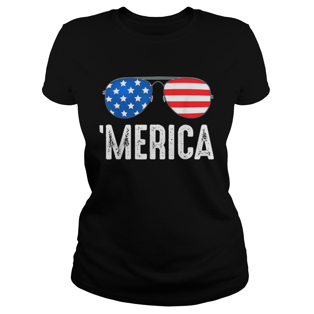 4th of July Merica USA American Pride Sunglasses Classic Ladies