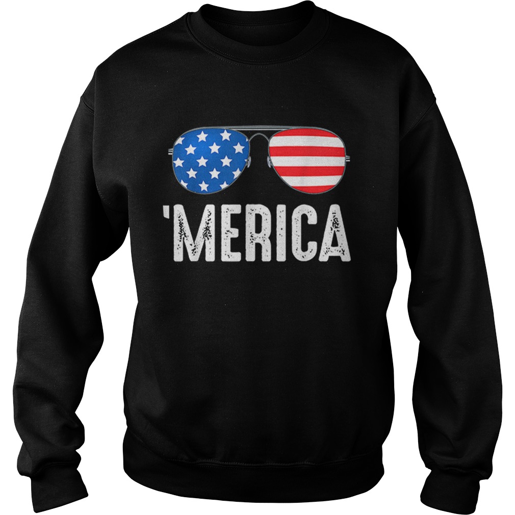 4th of July Merica USA American Pride Sunglasses Sweatshirt
