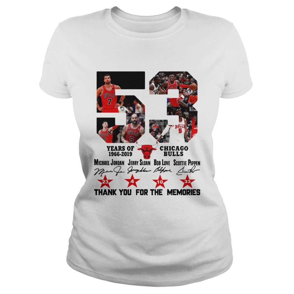 53 Years of Chicago Bulls 1966 2019 Classic Ladies