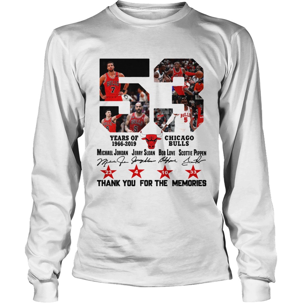 53 Years of Chicago Bulls 1966 2019 LongSleeve
