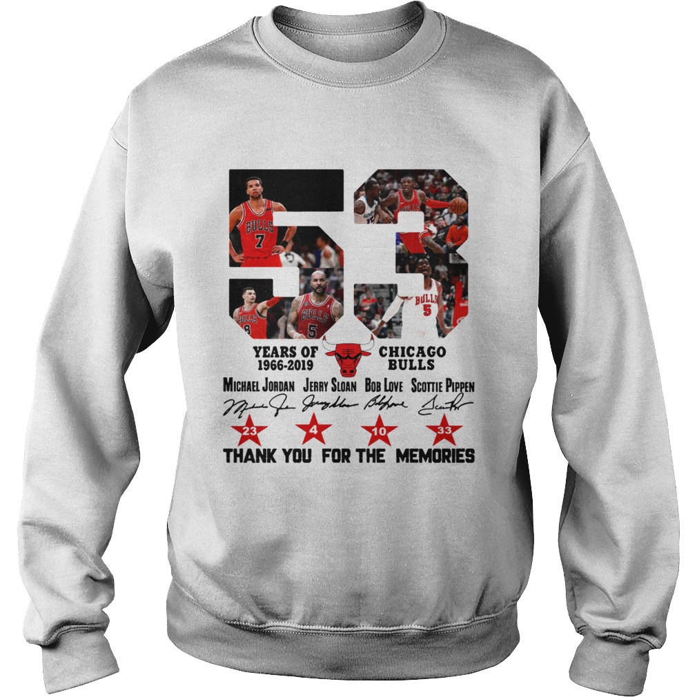 53 Years of Chicago Bulls 1966 2019 Sweatshirt