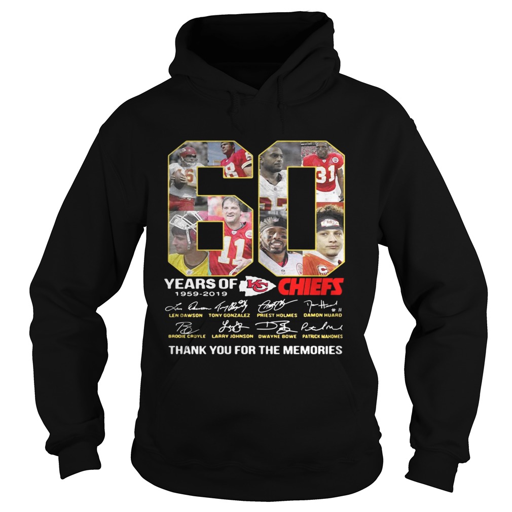 60 Years of Kansas City Chiefs 1959 2019 thank you for the memories Hoodie