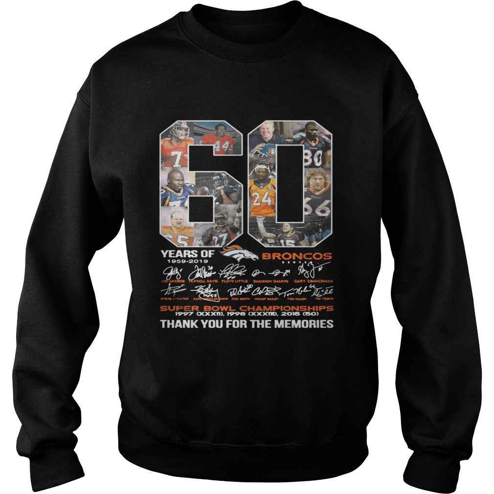60 years of Denver Broncos signature Super Bowl Champions Sweatshirt