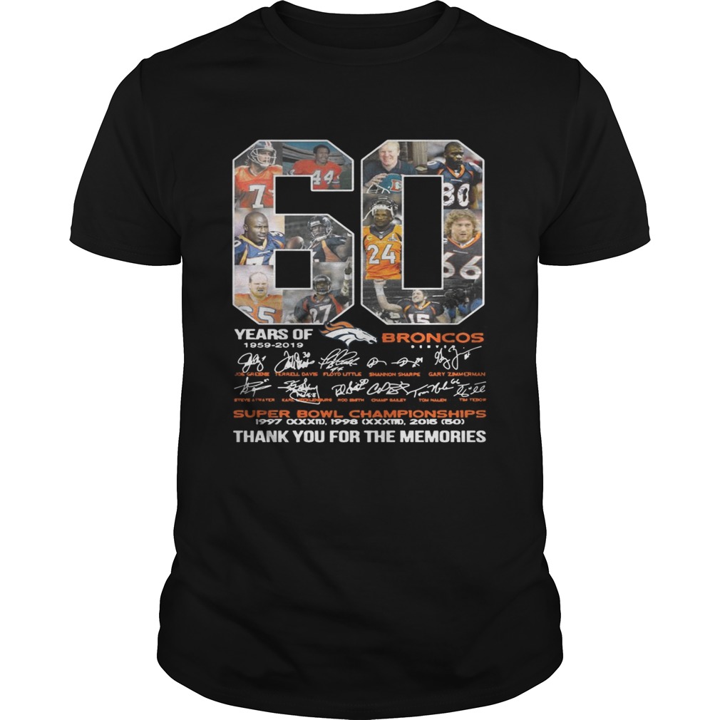 60 years of Denver Broncos signature Super Bowl Champions shirt